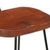 vidaXL Taburetes de barra 2 uds 49x43x103 cm madera maciza de mango