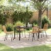 vidaXL Conjunto de Comedor de Jard&iacute;n 5 pcs Marr&oacute;n
