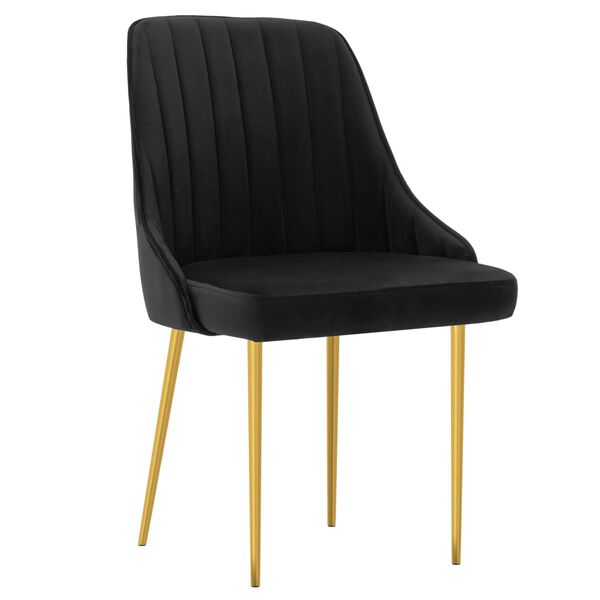 vidaXL Sillas de comedor 6 unidades terciopelo negro