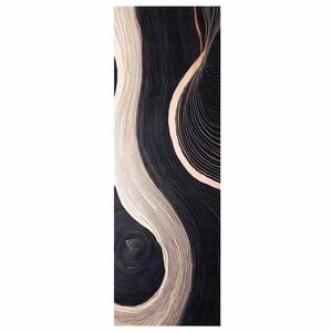 vidaXL Alfombra de cocina Negro 180 x 60 cm Terciopelo
