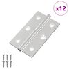 vidaXL Bisagra Liso 12 pcs Plateado 58 x 35 x 1 mm Acero