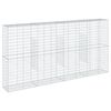 vidaXL Cesta de gaviones con cubierta hierro galvanizado 400x50x200 cm