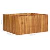 vidaXL Arriate de madera maciza de acacia 100x100x50 cm