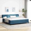 vidaXL Cama tipo Box Spring Azul oscuro 200 x 200 cm Terciopelo