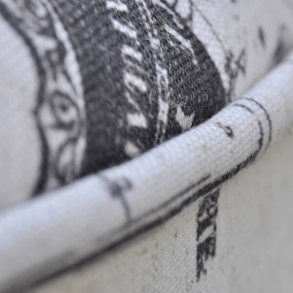 Taburete Reposapi&eacute;s Otomano Decorado Redondo Di&aacute;metro de 81 cm