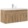 vidaXL Mueble de Cuarto de Ba&ntilde;o Roble artesanal 100 x 38,5 x 46 cm