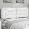 vidaXL Cabecero de cama acolchado Hvar cuero sint&eacute;tico blanco 160 cm