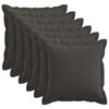 vidaXL Funda de almohada 6 uds. HOUTEN Gris oscuro 30 x 30 cm