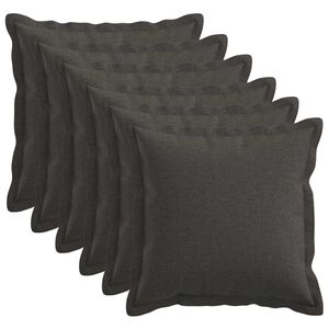 vidaXL Funda de almohada 6 uds. HOUTEN Gris oscuro 30 x 30 cm