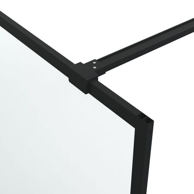 vidaXL Mampara de ducha vidrio ESG esmerilado negro 115x195 cm