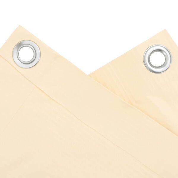 vidaXL Pantalla de privacidad de balc&oacute;n PVC crema 1000x120 cm