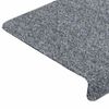 vidaXL Felpudos autoadhesivos para escaleras, 10 unidades, 65 x 21 x 4 cm, gris claro, borde rectangular