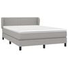 vidaXL Cama box spring con colch&oacute;n tela gris claro 140x190 cm