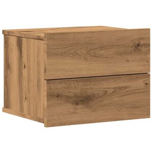 vidaXL Mesita de noche de pared color roble artisan 40x32x30 cm