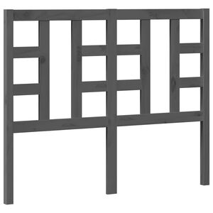 vidaXL Cabecero de cama madera maciza de pino gris 126x4x100 cm