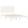 vidaXL Estructura de cama sin colch&oacute;n madera de pino blanca 140x190 cm