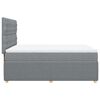 vidaXL Cama box spring con colchón tela gris claro 140x190 cm