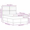vidaXL Cama tipo Box Spring con colch&oacute;n Taup&eacute; 140 x 190 cm tela
