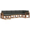 vidaXL Conjunto de sof&aacute;s de exterior 7 pcs Natural y Antracita