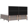vidaXL Cama tipo Box Spring con colch&oacute;n Taup&eacute; 200 x 200 cm tela