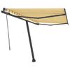 vidaXL Toldo de pie autom&aacute;tico amarillo y blanco 350x250 cm