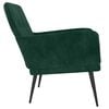 vidaXL Sill&oacute;n de terciopelo verde oscuro 62x79x79 cm