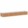 vidaXL Arriate elevado Marr&oacute;n Claro 400 x 80 x 45 cm Acero Galvanizado