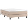 vidaXL Cama box spring con colch&oacute;n cuero sint&eacute;tico capuchino 120x200cm