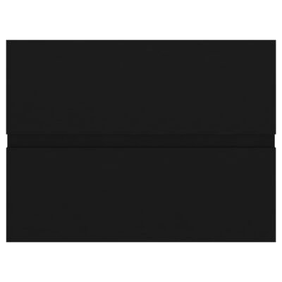 vidaXL Armario para lavabo madera contrachapada negro 60x38,5x45 cm