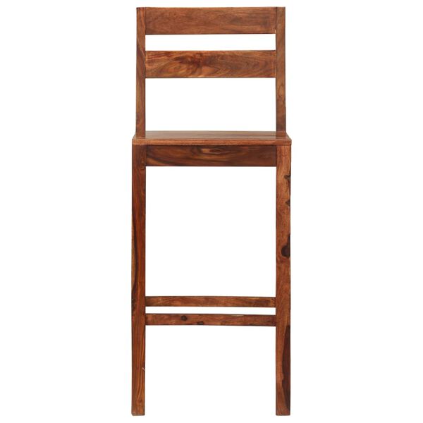 vidaXL Taburetes de cocina 2 unidades madera maciza de sheesham marr&oacute;n