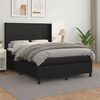 vidaXL Cama box spring con colch&oacute;n cuero sint&eacute;tico negro 140x200cm