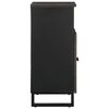 vidaXL Aparador negro 60x33x75 cm madera maciza mango