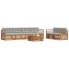 vidaXL Conjunto de sof&aacute;s de exterior 7 pcs Gris Natural y Claro
