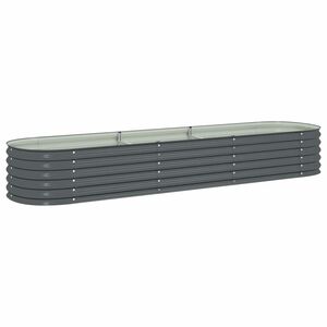 vidaXL Arriate de acero galvanizado gris 320x80x44 cm