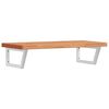 vidaXL Estante de lavabo de pared de acero y madera maciza de haya