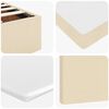 vidaXL Estructura de cama otomana con colch&oacute;n tela crema 80x200cm