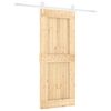 vidaXL Puerta Corredera Natural y Blanco 85 x 210 cm