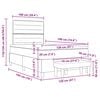 vidaXL Cama tipo Box Spring con colch&oacute;n Taup&eacute; 120 x 190 cm tela