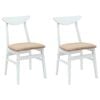 vidaXL Sillas de comedor 2 uds. Madera de Caucho S&oacute;lido