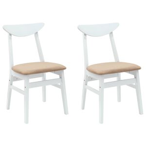 vidaXL Sillas de comedor 2 uds. Madera de Caucho S&oacute;lido