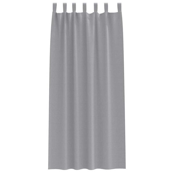 vidaXL Cortinas Opacas con Anillas 2 pcs Gris Claro 245 x 140 cm