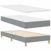 vidaXL Cama tipo Box Spring con colch&oacute;n Gris Claro 100 x 200 cm tela