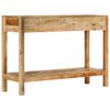 vidaXL Mesa consola con 2 cajones madera maciza de mango 110x35x75 cm