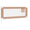 vidaXL Barandilla de seguridad cama de niño taupe tela 190x25 cm