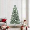 vidaXL Árbol de Navidad Artificial Nevado con Luz LED Verde y 210 cm