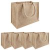 vidaXL Bolsas de yute 5 pcs Natural 26 x 22 x 14 cm 100% Yute Tossa