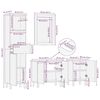 vidaXL Conjunto de muebles de ba&ntilde;o 4 piezas marr&oacute;n madera maciza mango