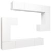 vidaXL Set de muebles para TV 8 piezas madera contrachapada blanco