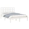 vidaXL Estructura de cama de madera maciza blanca 140x200 cm