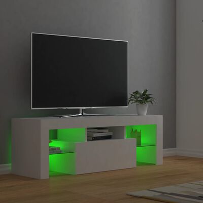 vidaXL Mueble para TV con luces LED blanco 120x35x40 cm
